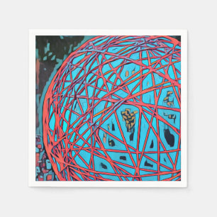 Serviette En Papier Papier Serviette de Peinture d'Art Abstrait Stylis