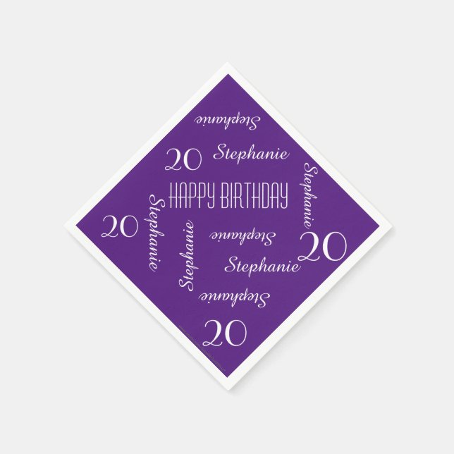 Serviette En Papier Papier serviettes, 20e anniversaire fête de répéti (Coin)