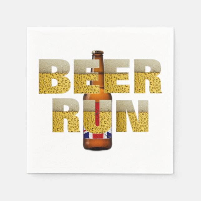 Serviette En Papier Papier serviettes amusantes Boissons de bière brit (Devant)