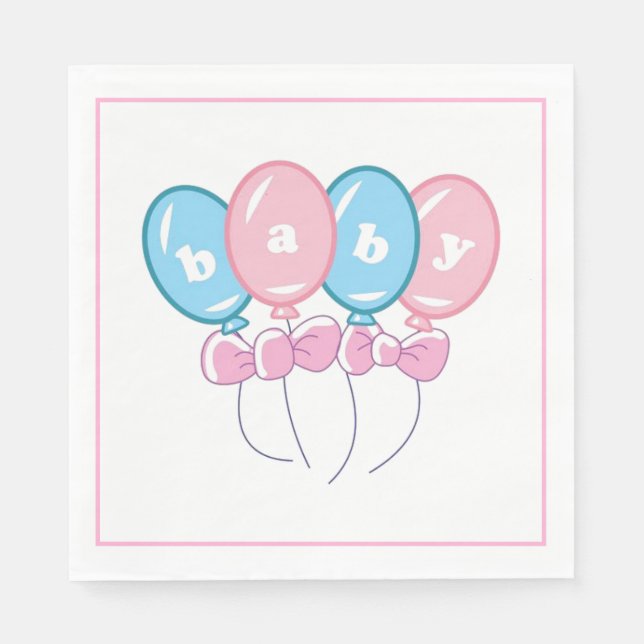 Serviette En Papier Papier serviettes-ballons pour bébés (Devant)