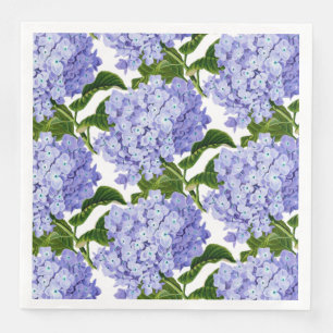 Serviette En Papier Papier Serviettes Bleu Hydrangeas Dîner Papier Ser
