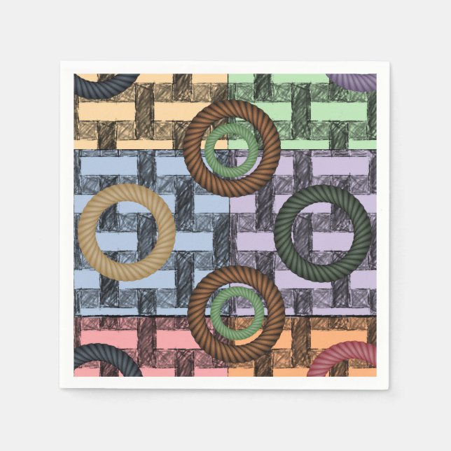 Serviette En Papier Papier serviettes circulaire (Devant)