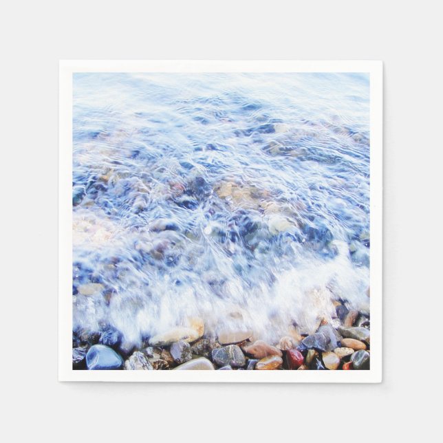 Serviette En Papier Papier serviettes cool eau bleue vague (Devant)