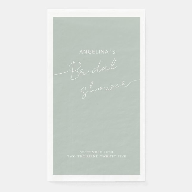 Serviette En Papier Papier Serviettes d'hôtes Douche de mariée. (Devant)