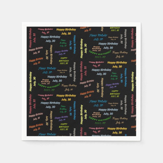 Serviette En Papier Papier serviettes Juillet, 30 Anniversaire (Devant)