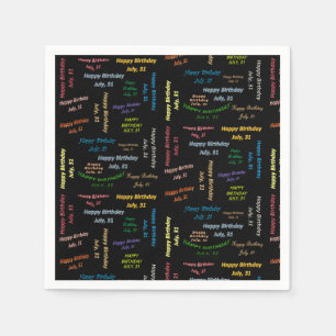 Serviette En Papier Papier serviettes Juillet, 31 Anniversaire