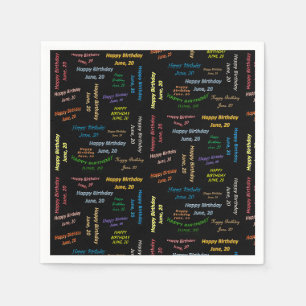 Serviette En Papier Papier serviettes juin, 20 anniversaire
