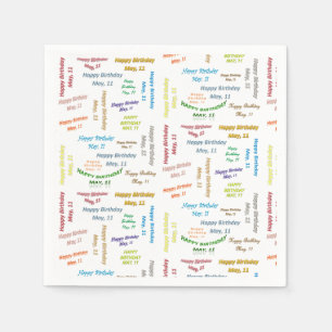 Serviette En Papier Papier serviettes mai, 11 Anniversaire