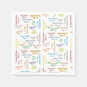 Serviette En Papier Papier serviettes mai, 13 Anniversaire