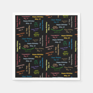 Serviette En Papier Papier serviettes mai, 15 Anniversaire