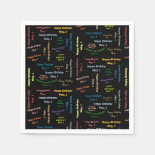 Serviette En Papier Papier serviettes mai, 1er anniversaire