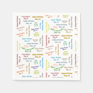 Serviette En Papier Papier serviettes mai, 20 Anniversaire