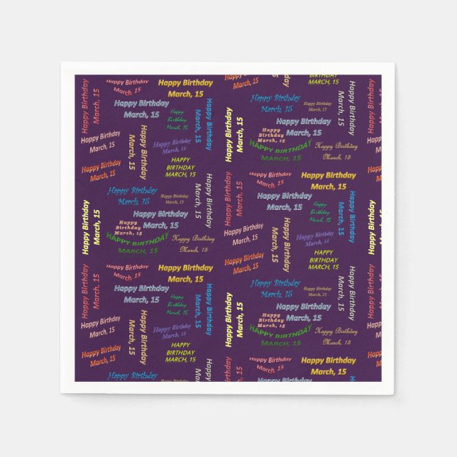 Serviette En Papier Papier serviettes Mars, 15 Anniversaire (Devant)