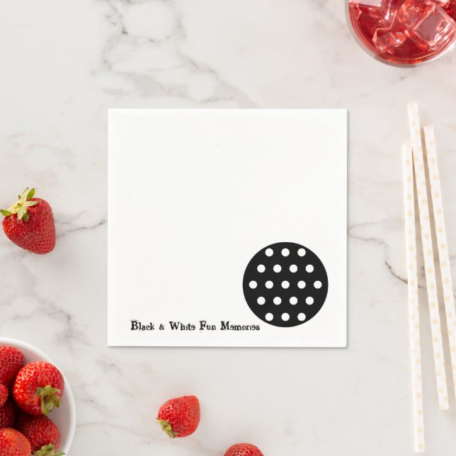 Serviette En Papier Papier serviettes, noir et blanc souvenirs amusant (En situation)