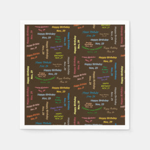 Serviette En Papier Papier serviettes Novembre, 29 Anniversaire