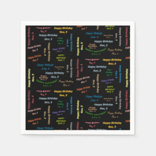 Serviette En Papier Papier serviettes Novembre, 9 Anniversaire