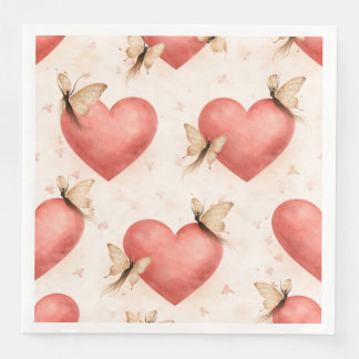 Serviette En Papier Papier serviettes papillon forme poétique - carré 