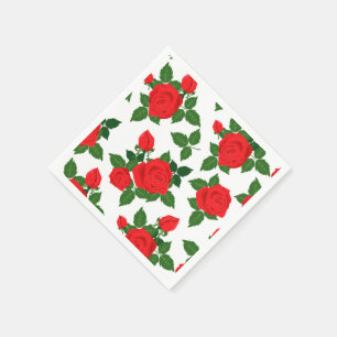 Serviette En Papier Papier serviettes-Roses rouges