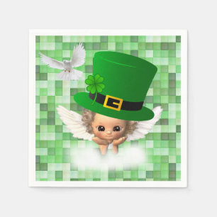 Serviette En Papier Papier serviettes Saint Patrick's Day Angel