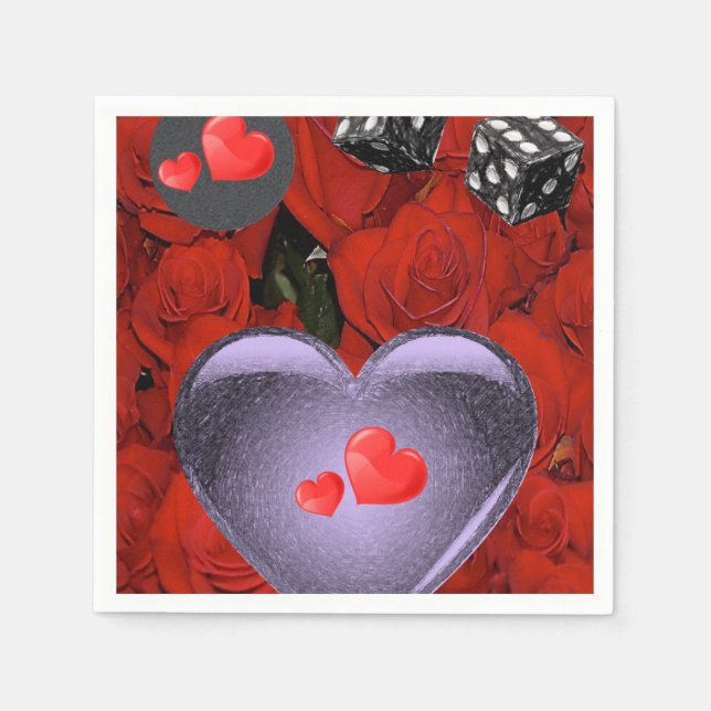 Serviette En Papier Papier serviettes Saint-Valentin (Devant)