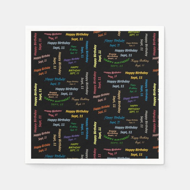 Serviette En Papier Papier serviettes Septembre, 11 Anniversaire (Devant)