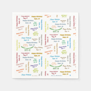 Serviette En Papier Papier serviettes Septembre, 16 Anniversaire