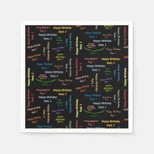 Serviette En Papier Papier serviettes septembre, 1er anniversaire
