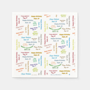 Serviette En Papier Papier serviettes Septembre, 23 Anniversaire