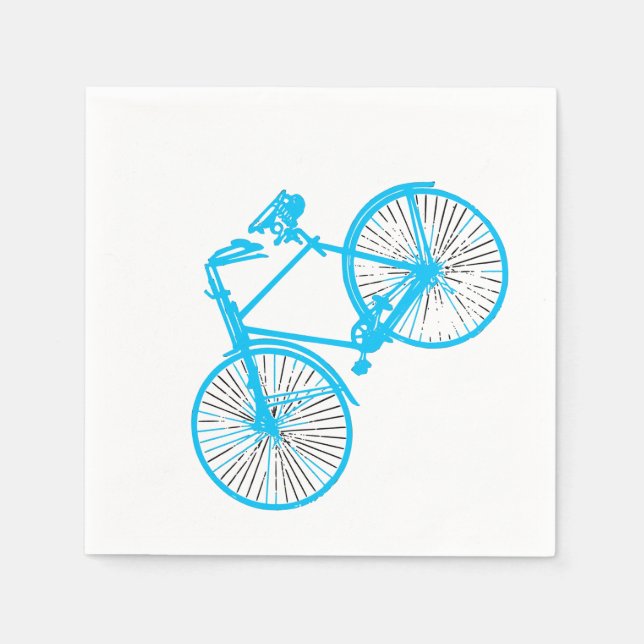 Serviette En Papier papier serviettes vélo blanc bleu (Devant)