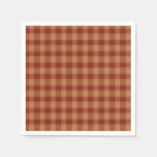 Serviette En Papier Papier Tan Tartan