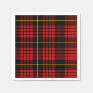Serviette En Papier Papier Tartan Rouge