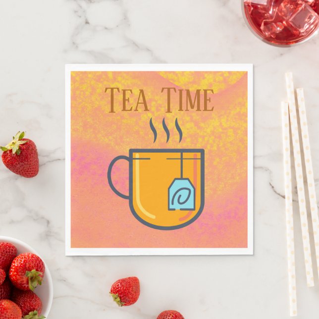 Serviette En Papier Papier Tea Time Napkin (En situation)