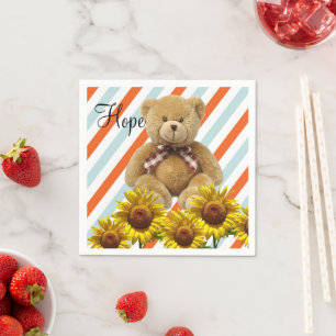 Serviette En Papier Papier Teddy Teddy Tournesol