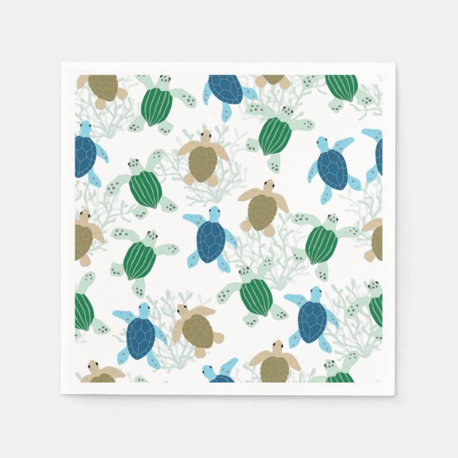 Serviette En Papier Papier Tortue (Devant)