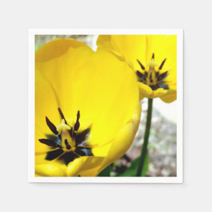 Serviette En Papier Papier Tulipe Jaune