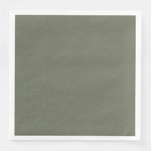 Serviette En Papier Papier vert Moss Minimaliste - Personnalisable