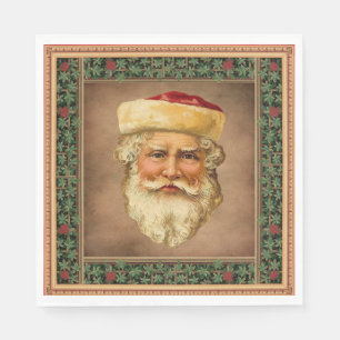 Serviette En Papier Papier Vintage Santa Claus Napkin