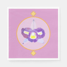 Papier violet et jaune orchidée