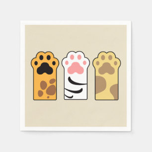 Serviette En Papier Papiers de chat colorés
