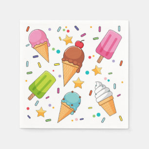 Serviette En Papier Papiers pour glaces à l'eau