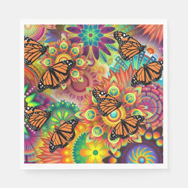 Serviette En Papier Papillon (Devant)