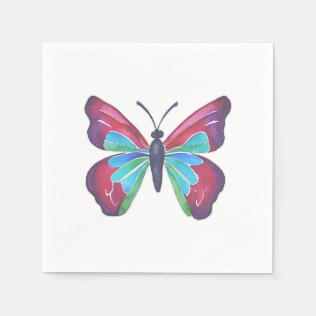 Serviette En Papier Papillon (Devant)
