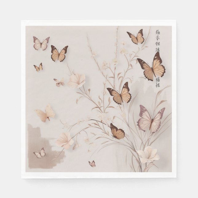 Serviette En Papier Papillon (Devant)