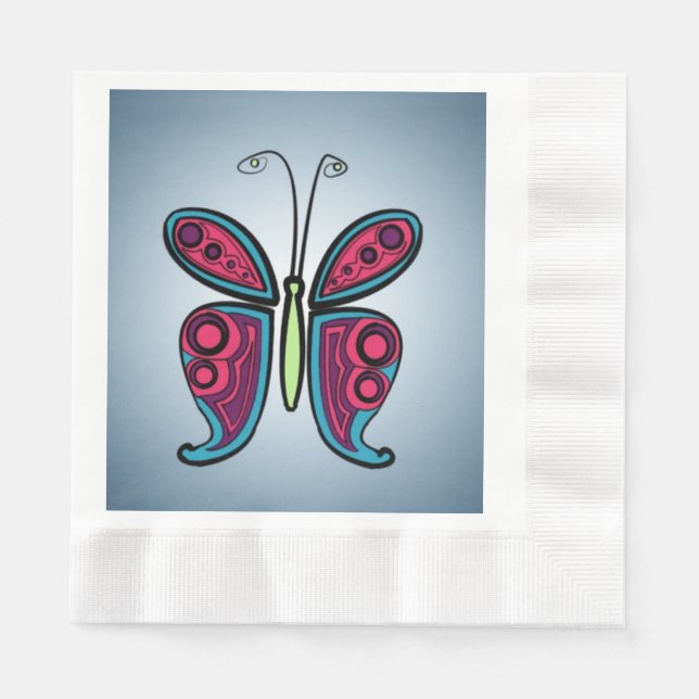 Serviette En Papier Papillon (Devant)