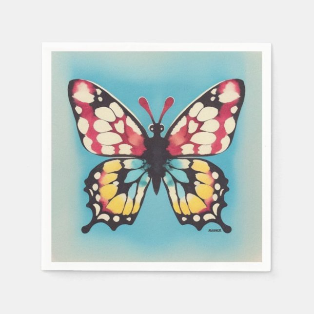 Serviette En Papier Papillon (Devant)