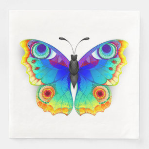 Serviette En Papier Papillon Arc-en-ciel Paon Œil