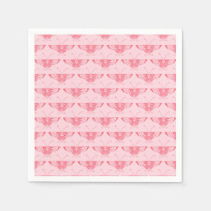Serviette En Papier Papillon Art Déco stylisé - rose corail