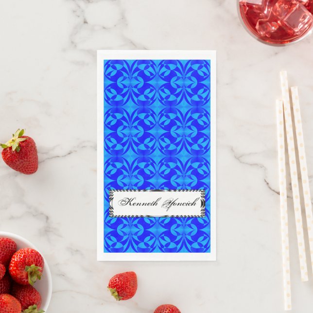 Serviette En Papier Papillon Bleu par Kenneth Yoncich (En situation)