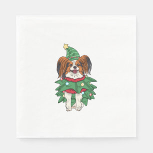 Serviette En Papier Papillon Chien de Noël Chemise Noël Xmas Chiot Pap