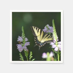 Serviette En Papier Papillon Dans Le Jardin